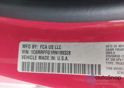 2024 Ram 1500 Big Horn 4X4 5'7 Box из США, поврежденный, VIN 1C6RRFFG1RN199328